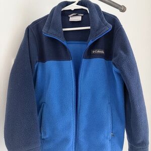 Columbia Boys Fleece Jacket XS (6/7) – Two Tone Blue, Zip Up, Great Condition